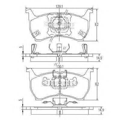 NIPPARTS J3603001 Комплект тормозных колодок, дисковый тормоз
