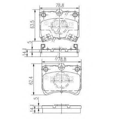 NIPPARTS J3603032 Комплект тормозных колодок, дисковый тормоз