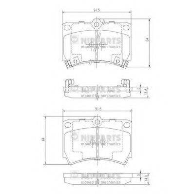 NIPPARTS J3603036 Комплект тормозных колодок, дисковый тормоз