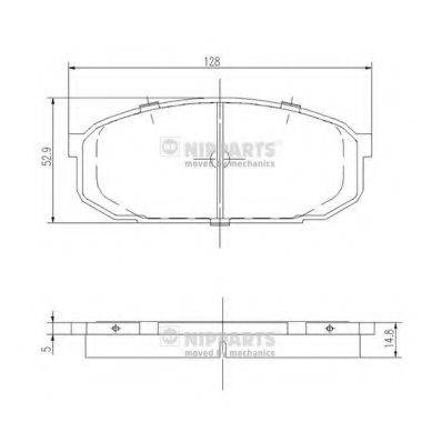 NIPPARTS J3603039 Комплект тормозных колодок, дисковый тормоз