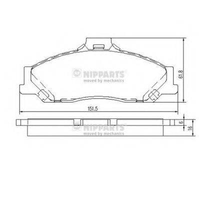 NIPPARTS J3603053 Комплект тормозных колодок, дисковый тормоз