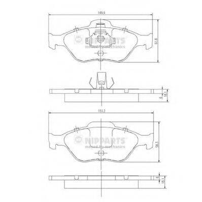 NIPPARTS J3603065 Комплект тормозных колодок, дисковый тормоз