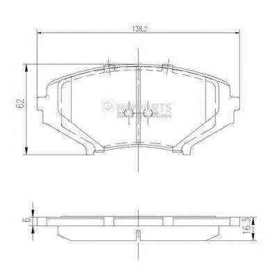 NIPPARTS J3603066 Комплект тормозных колодок, дисковый тормоз