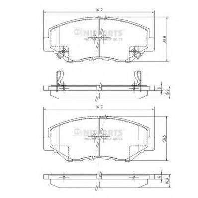 NIPPARTS J3604061 Комплект тормозных колодок, дисковый тормоз