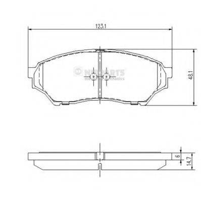 NIPPARTS J3605040 Комплект тормозных колодок, дисковый тормоз