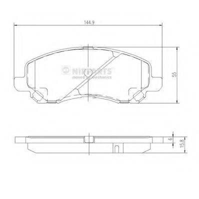 NIPPARTS J3605046 Комплект тормозных колодок, дисковый тормоз