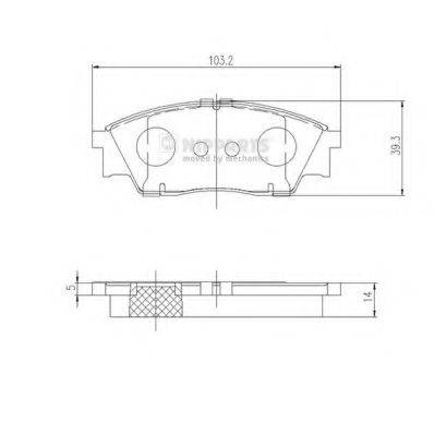 NIPPARTS J3607004 Комплект тормозных колодок, дисковый тормоз