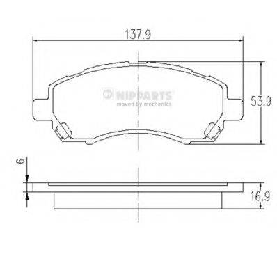 NIPPARTS J3607012 Комплект тормозных колодок, дисковый тормоз