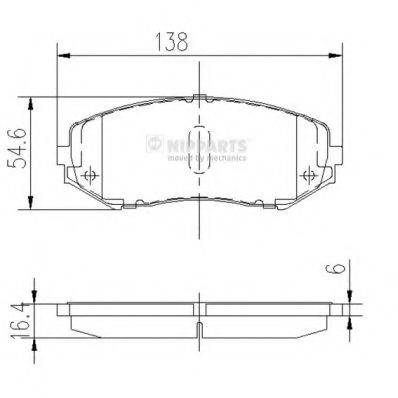 NIPPARTS J3608029 Комплект тормозных колодок, дисковый тормоз