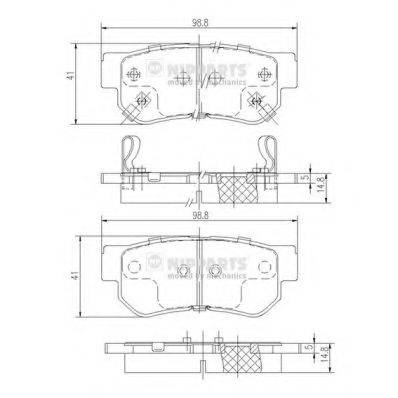 NIPPARTS J3610509 Комплект тормозных колодок, дисковый тормоз