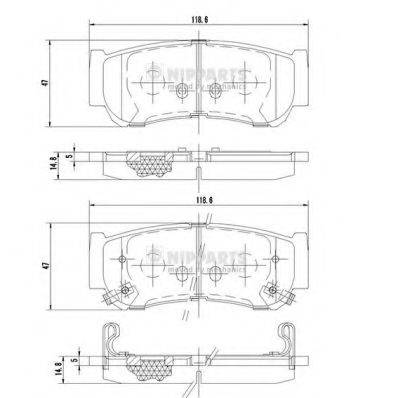 NIPPARTS J3610517 Комплект тормозных колодок, дисковый тормоз