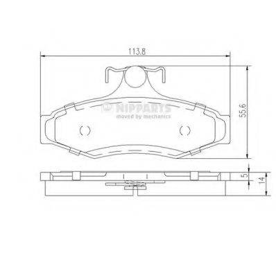 NIPPARTS J3610901 Комплект тормозных колодок, дисковый тормоз