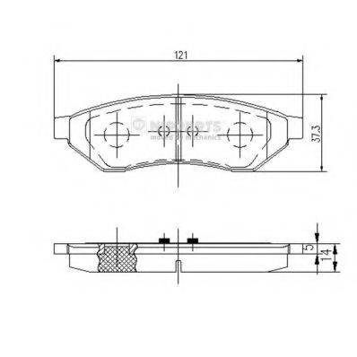 NIPPARTS J3610902 Комплект тормозных колодок, дисковый тормоз