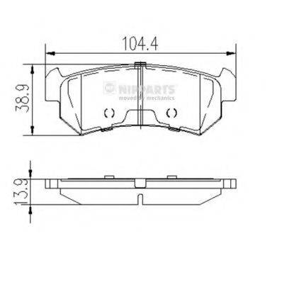 NIPPARTS J3610903 Комплект тормозных колодок, дисковый тормоз