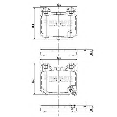 NIPPARTS J3611049 Комплект тормозных колодок, дисковый тормоз