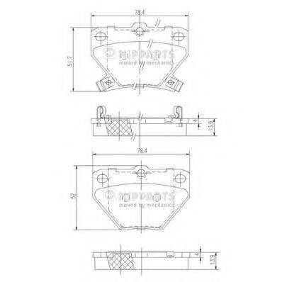 NIPPARTS J3612018 Комплект тормозных колодок, дисковый тормоз