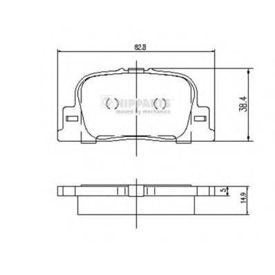 NIPPARTS J3612032 Комплект тормозных колодок, дисковый тормоз