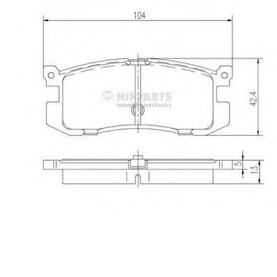 NIPPARTS J3613006 Комплект тормозных колодок, дисковый тормоз