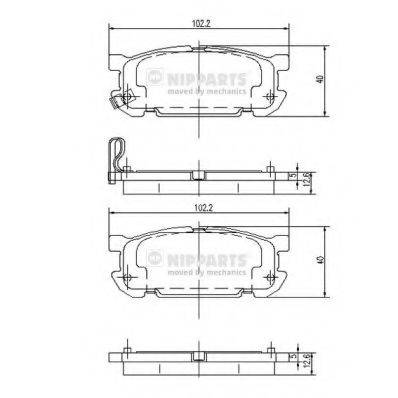 NIPPARTS J3613020 Комплект тормозных колодок, дисковый тормоз