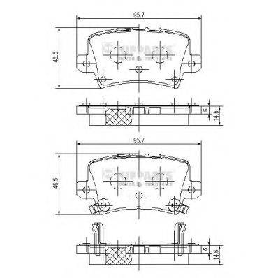 NIPPARTS J3614018 Комплект тормозных колодок, дисковый тормоз