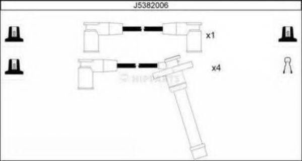 NIPPARTS J5382006 Комплект проводов зажигания