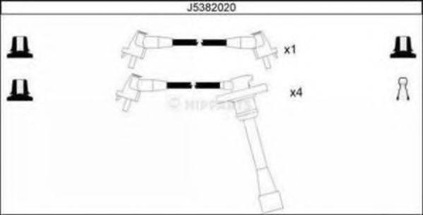 NIPPARTS J5382020 Комплект проводов зажигания