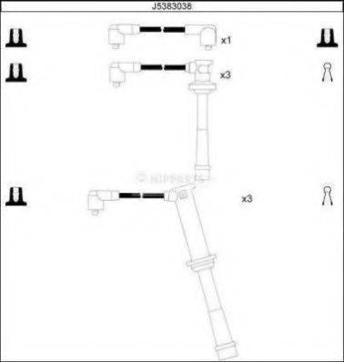 NIPPARTS J5383038 Комплект проводов зажигания