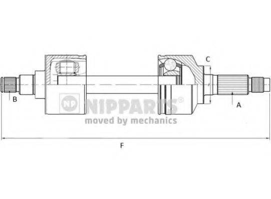 NIPPARTS N2804003 Приводной вал