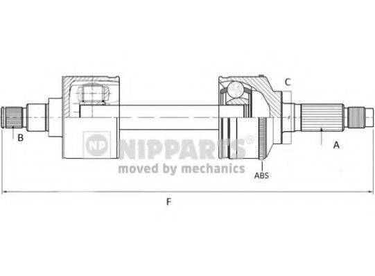 NIPPARTS N2812009 Приводной вал