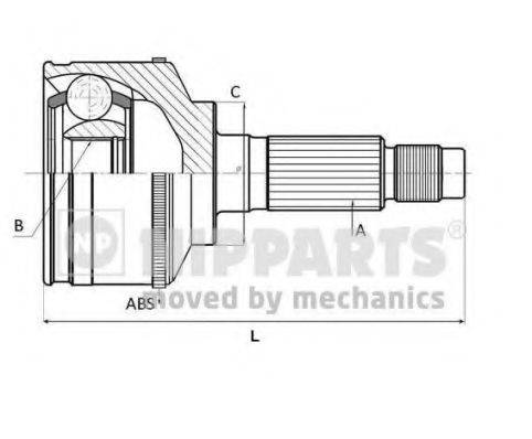 NIPPARTS N2825028 Шарнирный комплект, приводной вал
