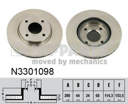 NIPPARTS N3301098 Тормозной диск