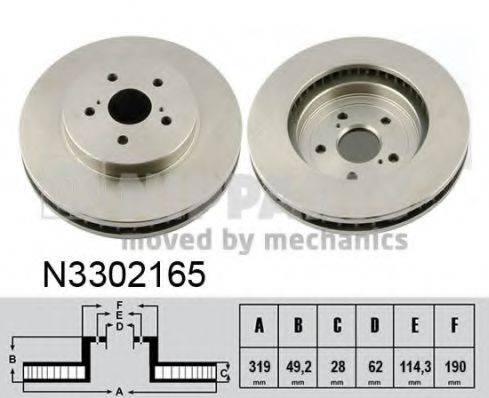 NIPPARTS N3302165 Тормозной диск