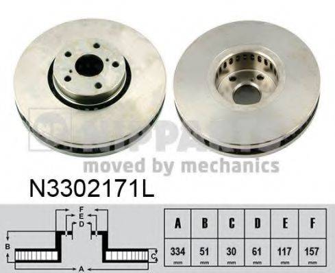 NIPPARTS N3302171L Тормозной диск