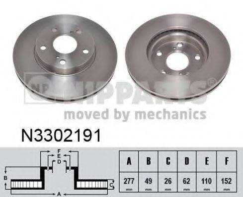 NIPPARTS N3302191 Тормозной диск