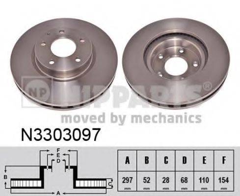 NIPPARTS N3303097 Тормозной диск