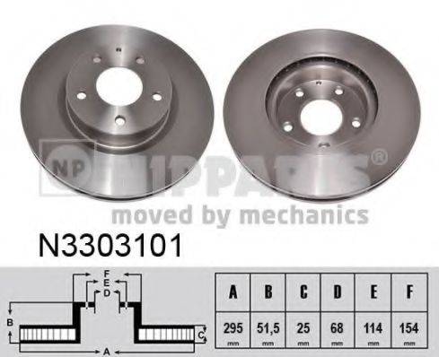 NIPPARTS N3303101 Тормозной диск