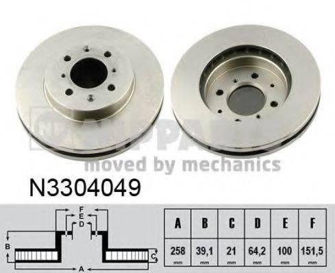 NIPPARTS N3304049 Тормозной диск