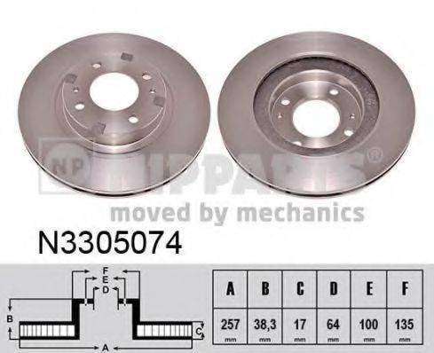 NIPPARTS N3305074 Тормозной диск