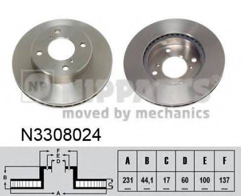 NIPPARTS N3308024 Тормозной диск