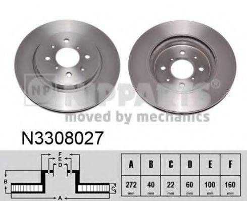 NIPPARTS N3308027 Тормозной диск
