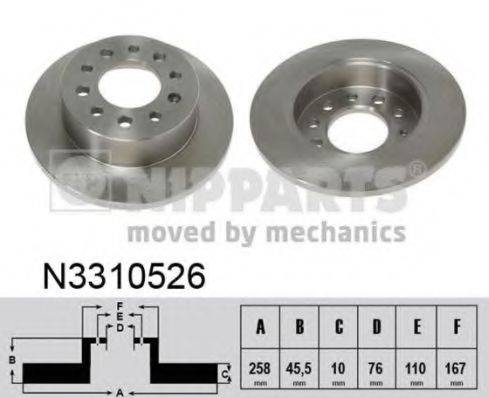 NIPPARTS N3310526 Тормозной диск