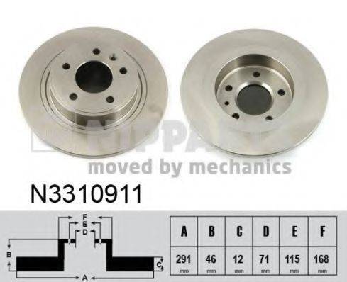 NIPPARTS N3310911 Тормозной диск