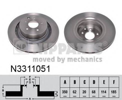 NIPPARTS N3311051 Тормозной диск