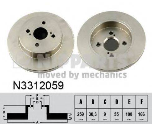 NIPPARTS N3312059 Тормозной диск