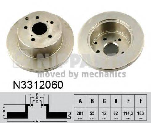 NIPPARTS N3312060 Тормозной диск