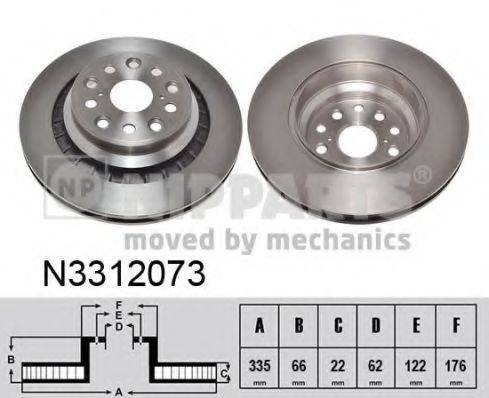 NIPPARTS N3312073 Тормозной диск