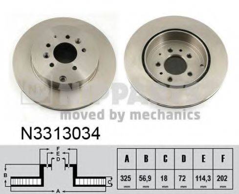 NIPPARTS N3313034 Тормозной диск