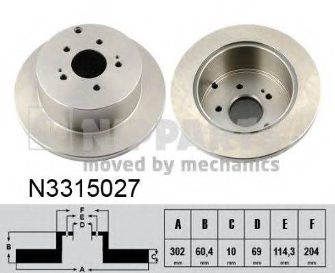 NIPPARTS N3315027 Тормозной диск