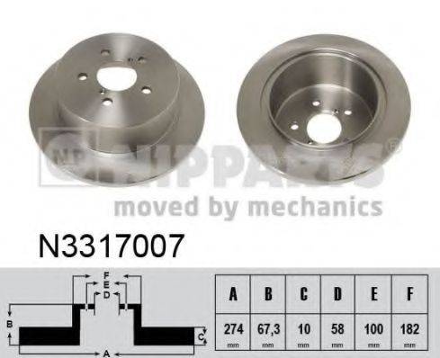 NIPPARTS N3317007 Тормозной диск