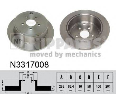 NIPPARTS N3317008 Тормозной диск